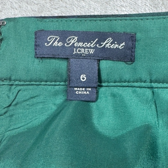 J.Crew Factory Wool Blend The Pencil Skirt Blue Black Green Tartan Plaid Size 6 - Picture 11 of 13
